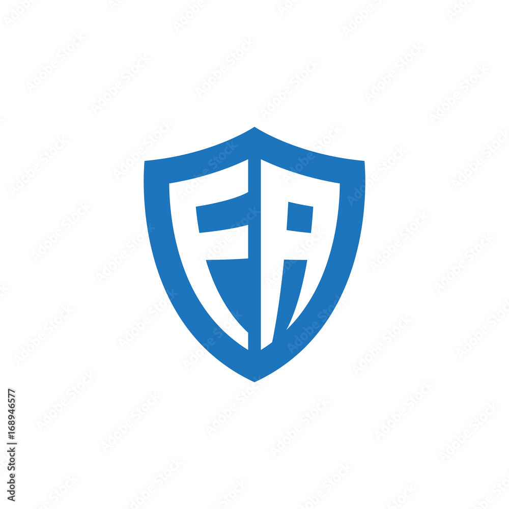 Initial letter FA, shield logo, modern blue color Stock Vector | Adobe Stock