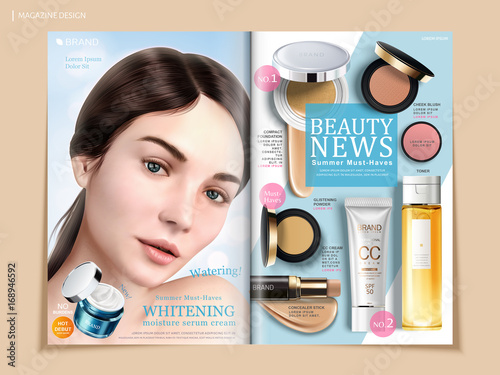 Refreshing cosmetic brochure design
