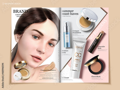 Elegant cosmetic brochure design