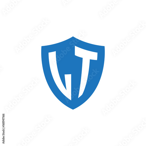 Initial letter LT, shield logo, modern blue color Free Download Initial letter LT, shield logo, modern blue color - GFXLoad