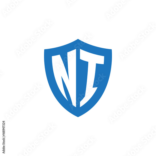 Free Download Initial letter NI, shield logo, modern blue color - GFXLoad