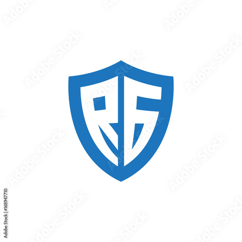 Free Download Initial letter RG, shield logo, modern blue color - GFXLoad