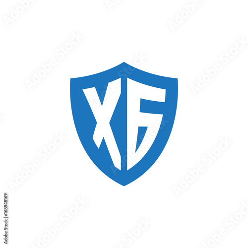 Free Download Initial letter XG, shield logo, modern blue color - GFXLoad