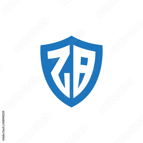 Free Download Initial letter ZB, shield logo, modern blue color - GFXLoad