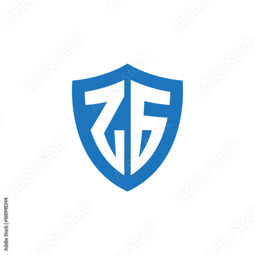 Free Download Initial letter ZG, shield logo, modern blue color - GFXLoad