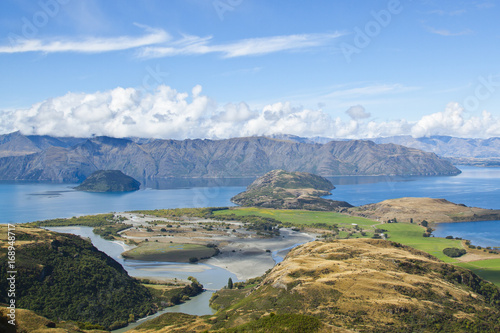 View of lake Wanaka, south island New Zealand
