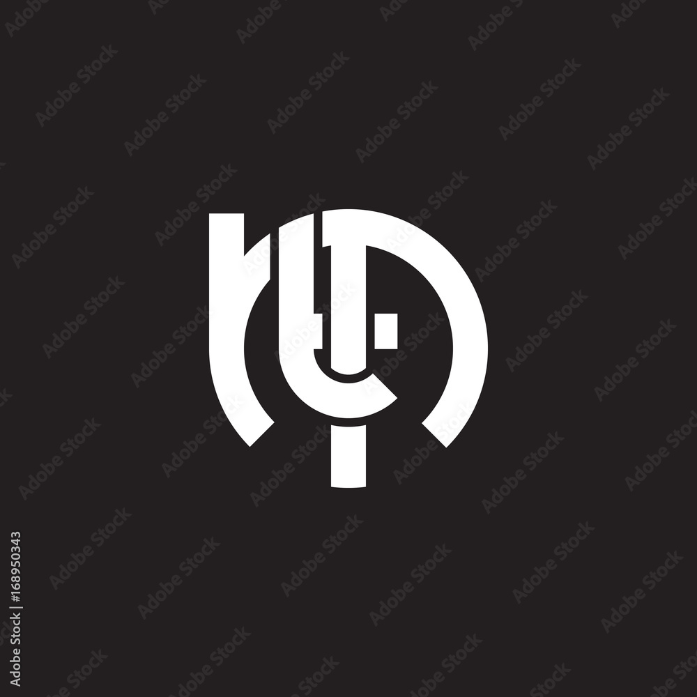 Initial lowercase letter logo mt, tm, t inside m, monogram rounded shape, white color on black background Initial lowercase letter logo mt, tm, t inside m, monogram rounded shape, white color on black background