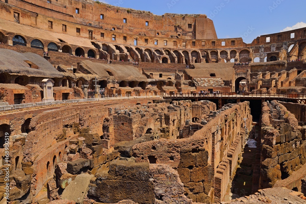 the Roman Colosseum ( Coliseum Colosseo ), ROME ITALY