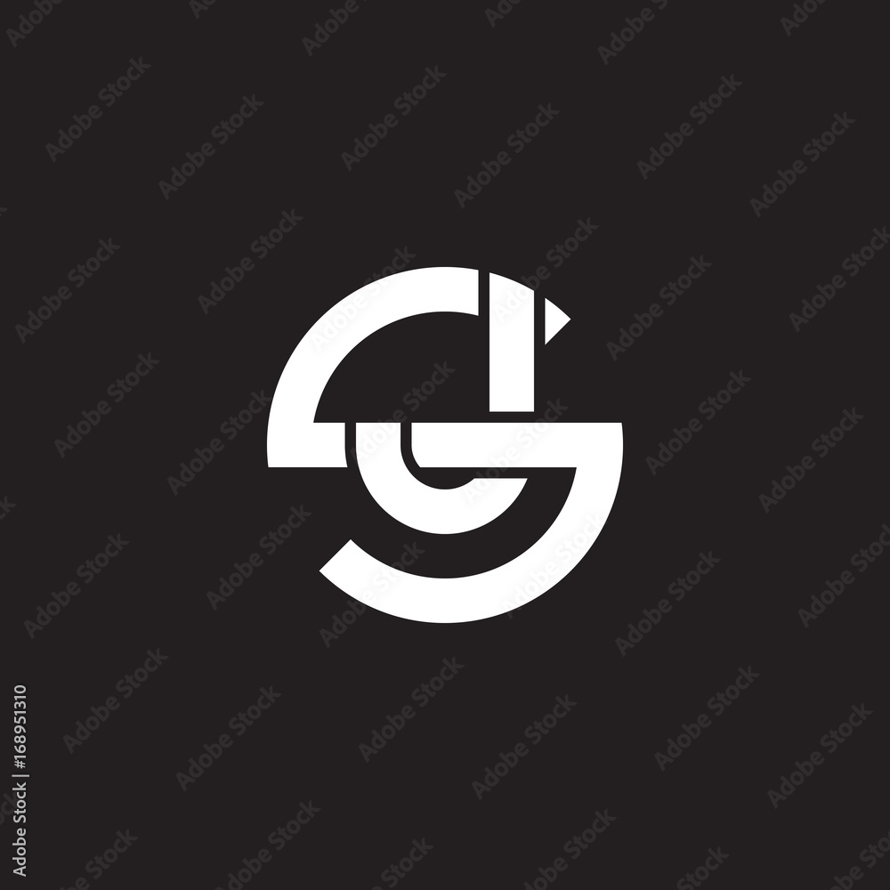 Initial lowercase letter logo sj, js, j inside s, monogram rounded shape, white color on black background Initial lowercase letter logo sj, js, j inside s, monogram rounded shape, white color on black background