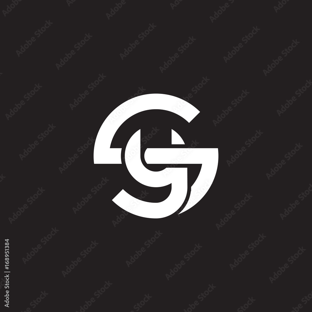 Initial lowercase letter logo sy, ys, y inside s, monogram rounded shape, white color on black background Initial lowercase letter logo sy, ys, y inside s, monogram rounded shape, white color on black background