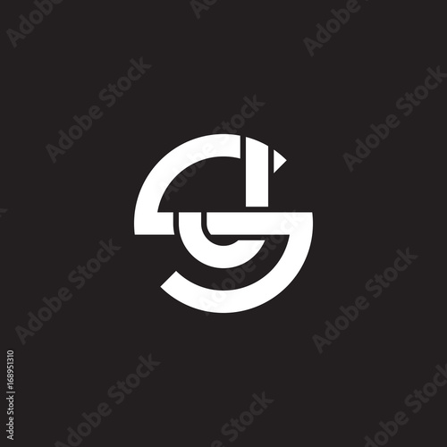 Initial lowercase letter logo sj, js, j inside s, monogram rounded shape, white color on black background