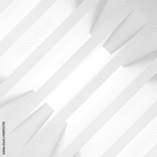 Futuristic abstract white background. 3D Rendering.