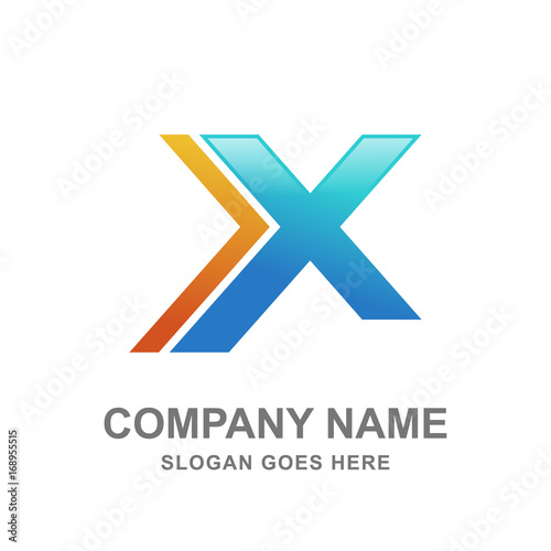 X Letter Logo Alphabetical Abstract Business Company