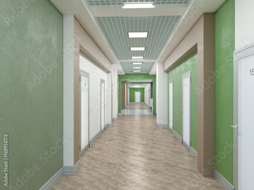 Public interior  3D rendering.