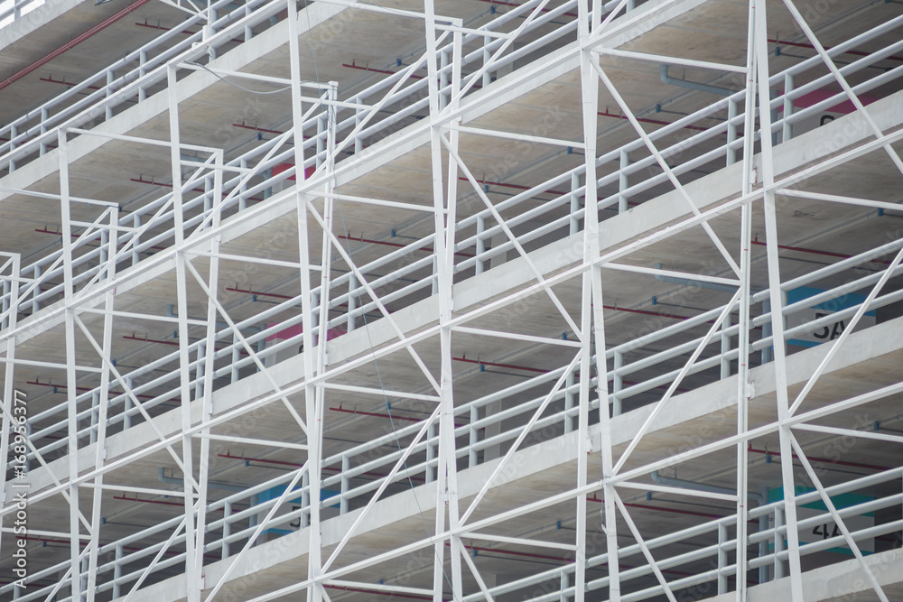 architecture metal frame building structure of car parking space architecture metal frame building structure of car parking space