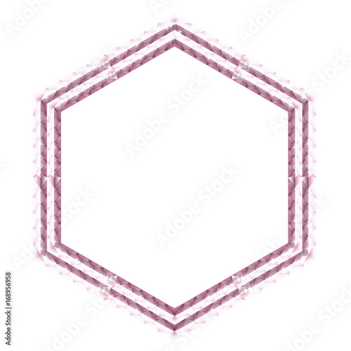 ダブル六角形のピンクダイヤモンドのオーナメント　ミディアム｜ダイヤのオーナメント、飾り罫｜Ornaments of texture of diamonds