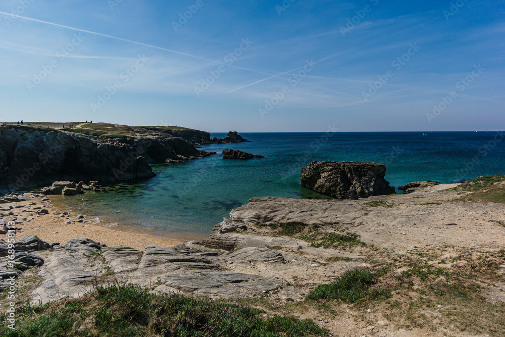 Strandwanderung in Quiberon in der Bretagne