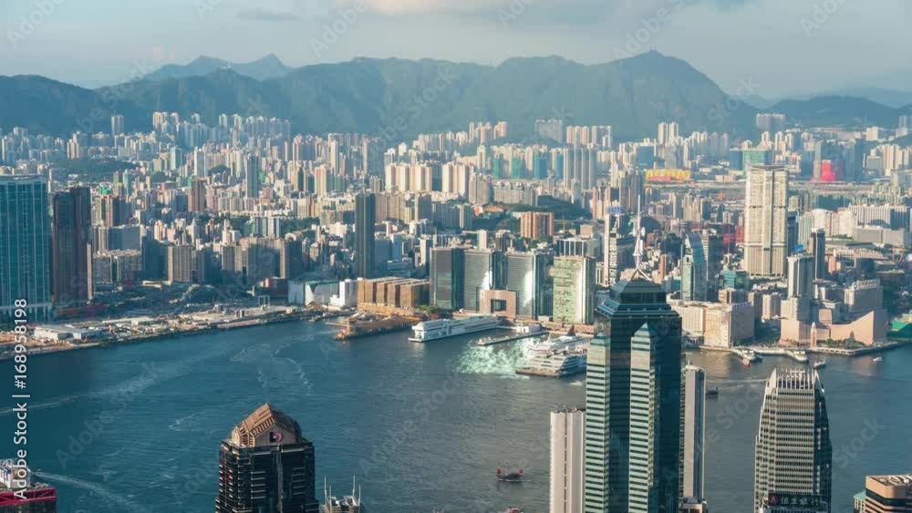 Timelapse of Hong Kong skyscraper