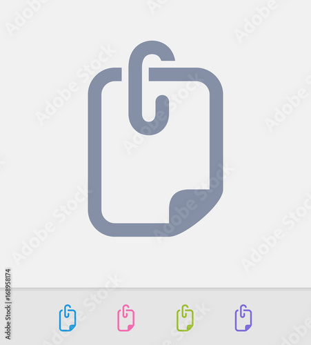 File Attachment - Granite Icons. A professional, pixel-perfect icon designed on a 32x32 pixel grid and redesigned on a 16x16 pixel grid for very small sizes