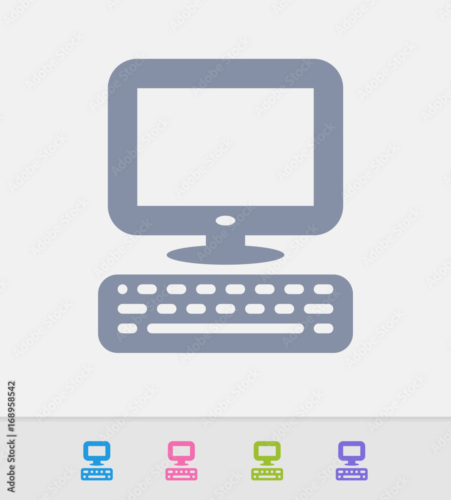 Personal Computer - Granite Icons. A professional, pixel-perfect icon designed on a 32x32 pixel grid and redesigned on a 16x16 pixel grid for very small sizes
