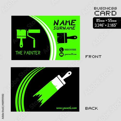 business card for painter worker