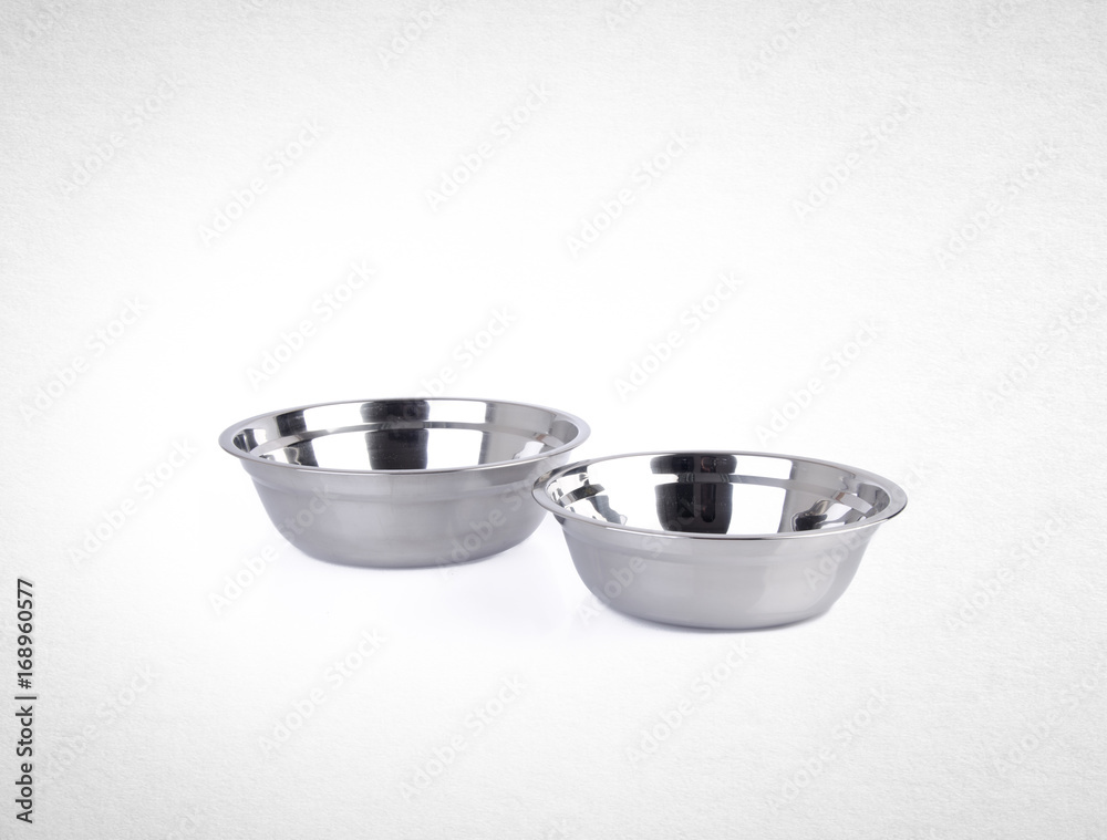 Bowl from stainless steel on background. Bowl from stainless steel on background.