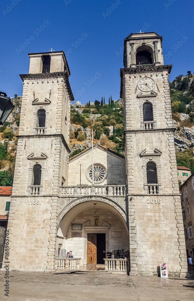 Church of Saint Tryphon in the old town of Kotor. Montenegro.
