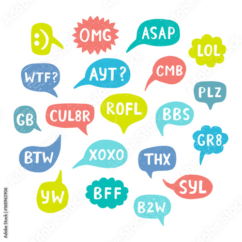 Hand Drawn Internet Acronyms