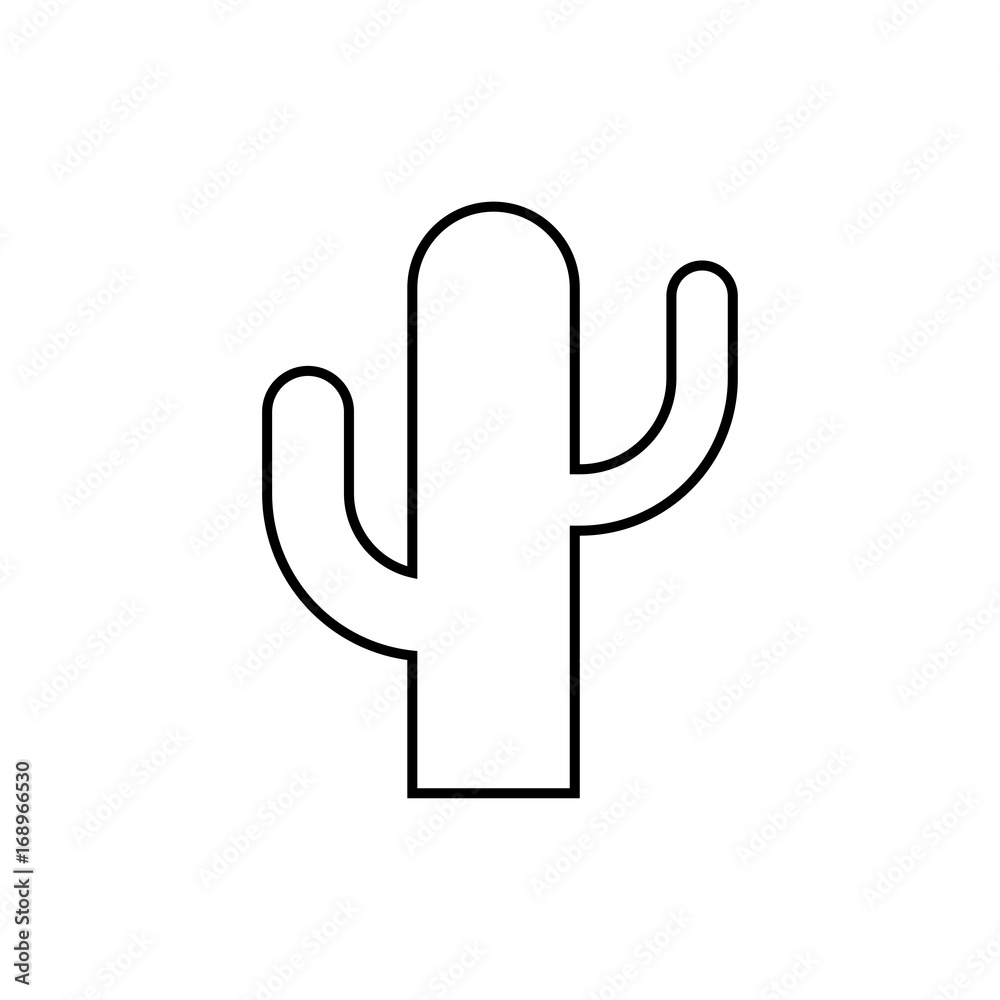 Obraz premium Cactus black color icon .