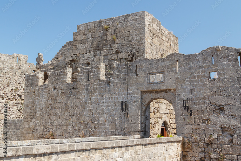 Fortifications of Rhodes UNESCO Heritage town on Rhodes island, Greece