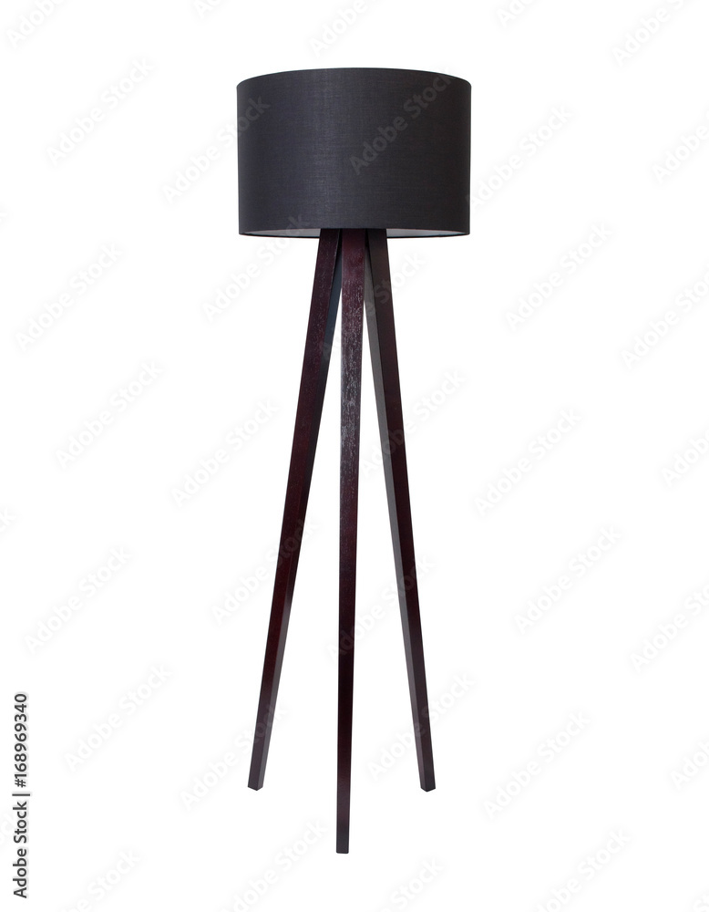 Black Tall Floor Lamp Stock Illustration | Adobe Stock
