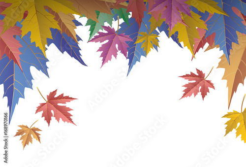 Autumn leaf frame. Autumn leafs.  Autumn banners with colorful leaves vector. Autumn leaves design elements for greeting card  discount  and brochure.