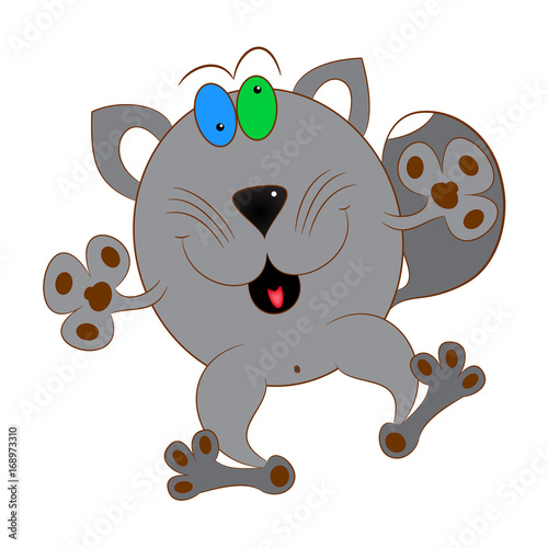 cat cartoon  vector 