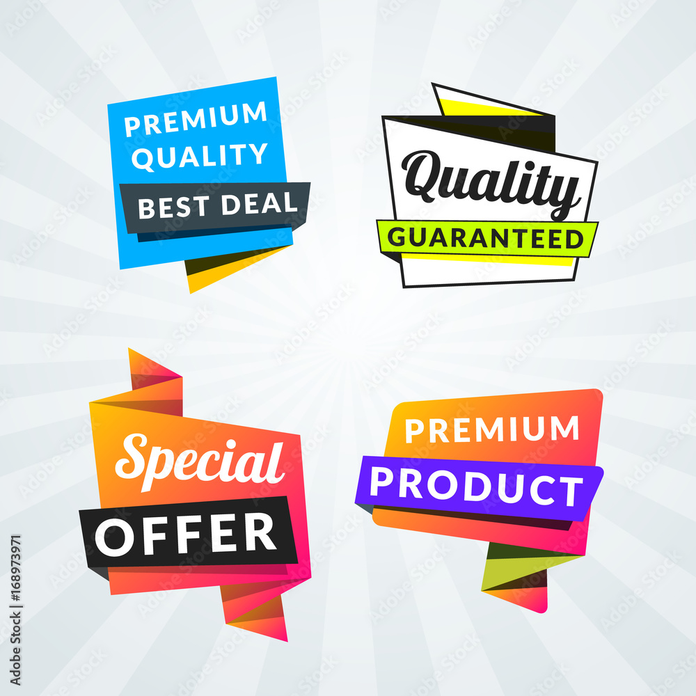 Set of sale banners and labels. Design elements for promotion. Vector illustration Set of sale banners and labels. Design elements for promotion. Vector illustration