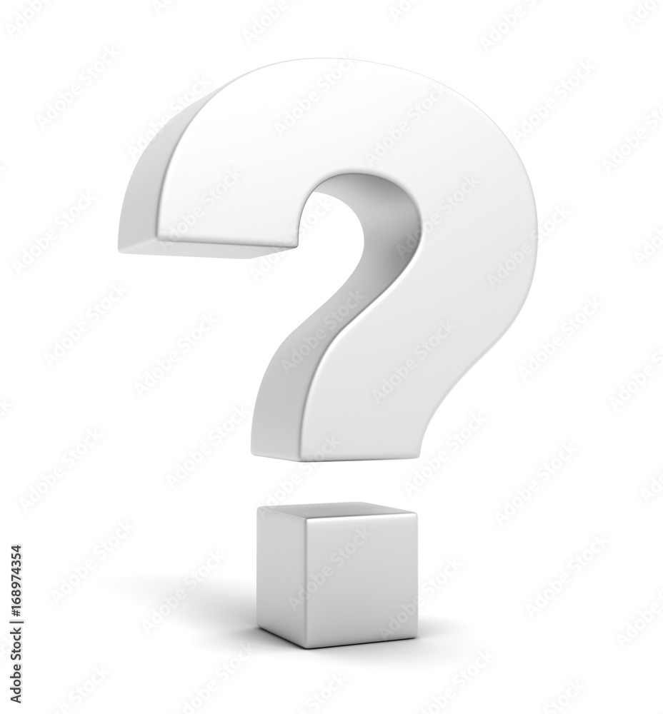 © frender - question mark concept  3d illustration