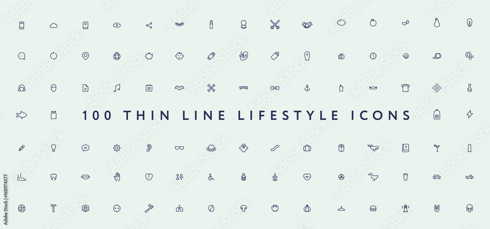 Big Set of Thin Line Stroke Miscellaneous Lifestyle Vector Icons. Anatomy, burger, book, handshake, car, lemon, lipstick, hipster, fashion, mascara, drink, bible, halloween. Big Set of Thin Line Stroke Miscellaneous Lifestyle Vector Icons. Anatomy, burger, book, handshake, car, lemon, lipstick, hipster, fashion, mascara, drink, bible, halloween.