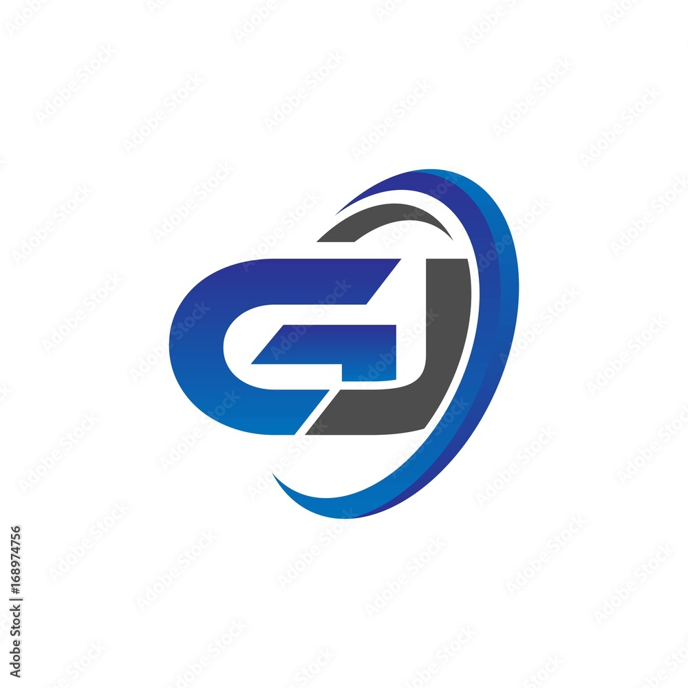 vector modern initial logo letters gj with circle swoosh blue gray vector modern initial logo letters gj with circle swoosh blue gray