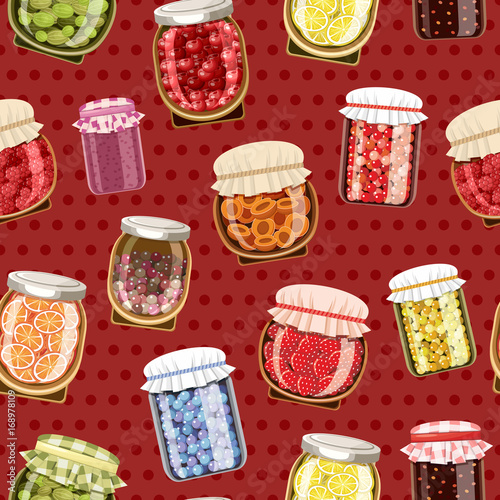 Seamless pattern with jam