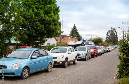 Traffic jam in Valdivia