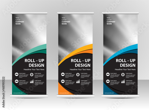 Roll up banner stand template design