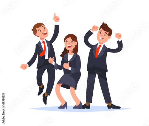 Successful business team celebrating success