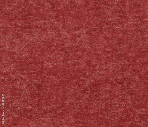 Red color artificial leather surface.