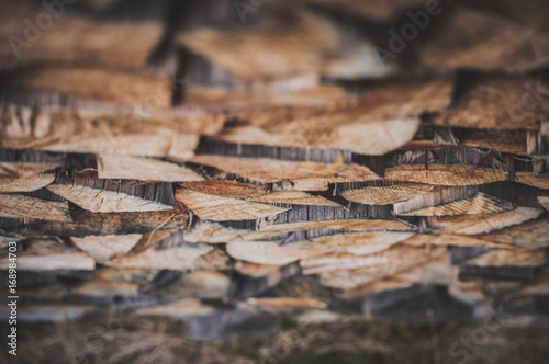 A stack of firewood.