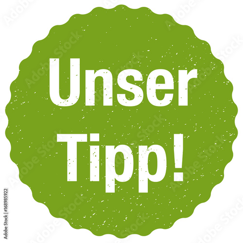 Unser Tipp! - Sticker- Vektor - grün