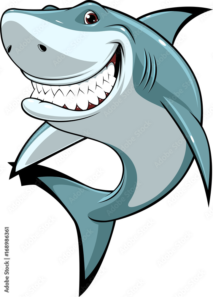 Fototapeta premium Zabawny biały rekin