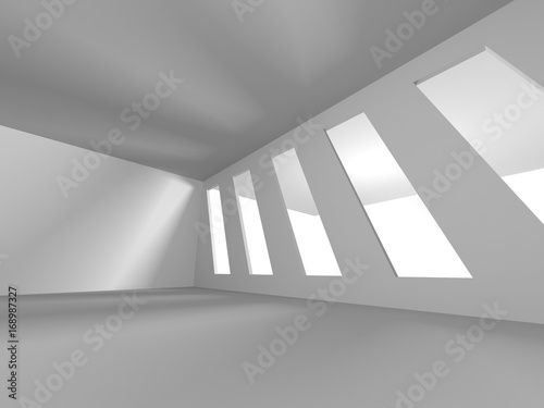 White Architecture Construction Modern Interior Background