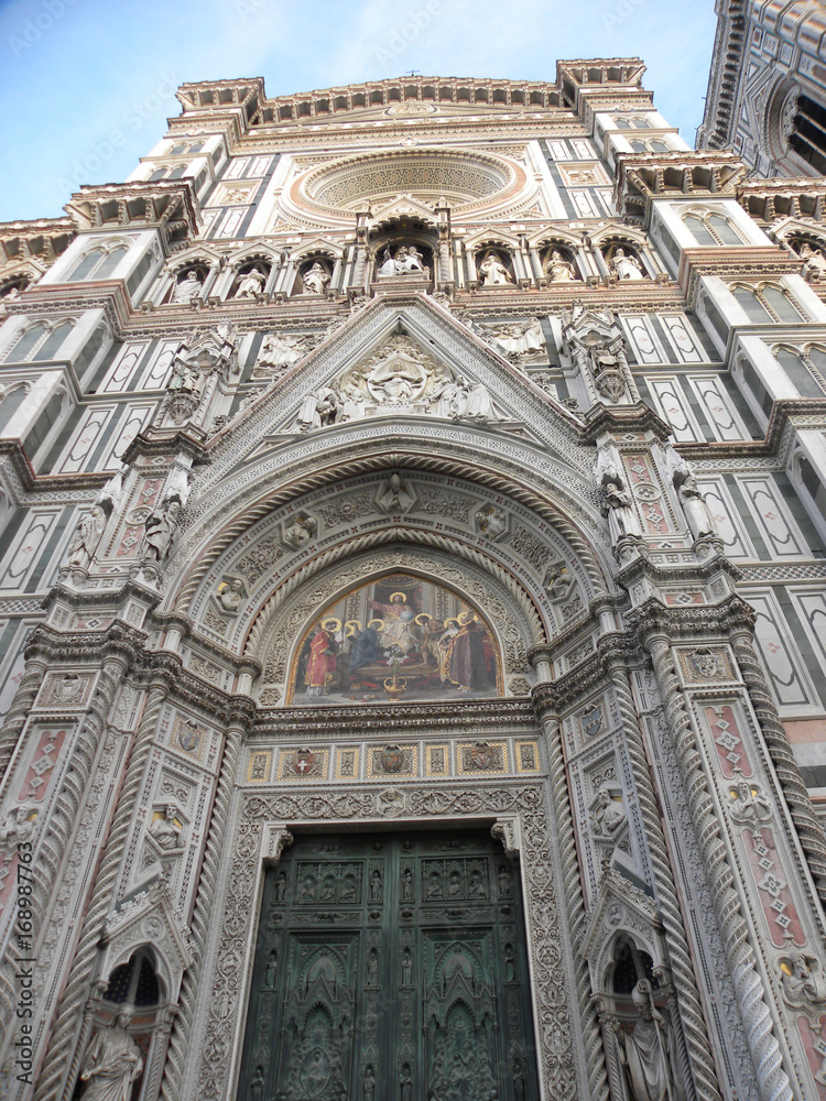 FLORENCE, ITALY - MAY 30, 2017: The Cattedrale di Santa Maria del Fiore (Cathedral of Saint Mary of the Flower), or the Duomo, the main church of Florence.