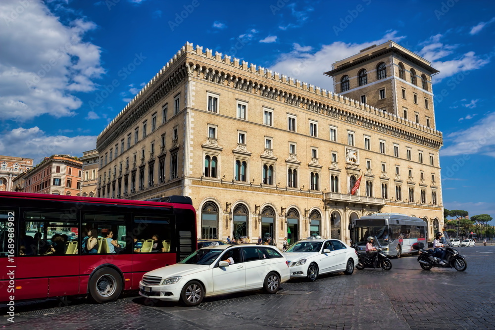 Naklejka premium Rom, Piazza Venezia
