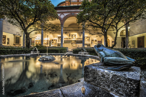 Milan Santa Maria delle Grazie Bramante frog fountain photo