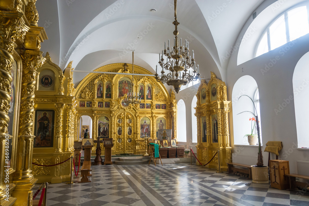 In the Holy Transfiguration Cathedral of Solovetsky monastery.